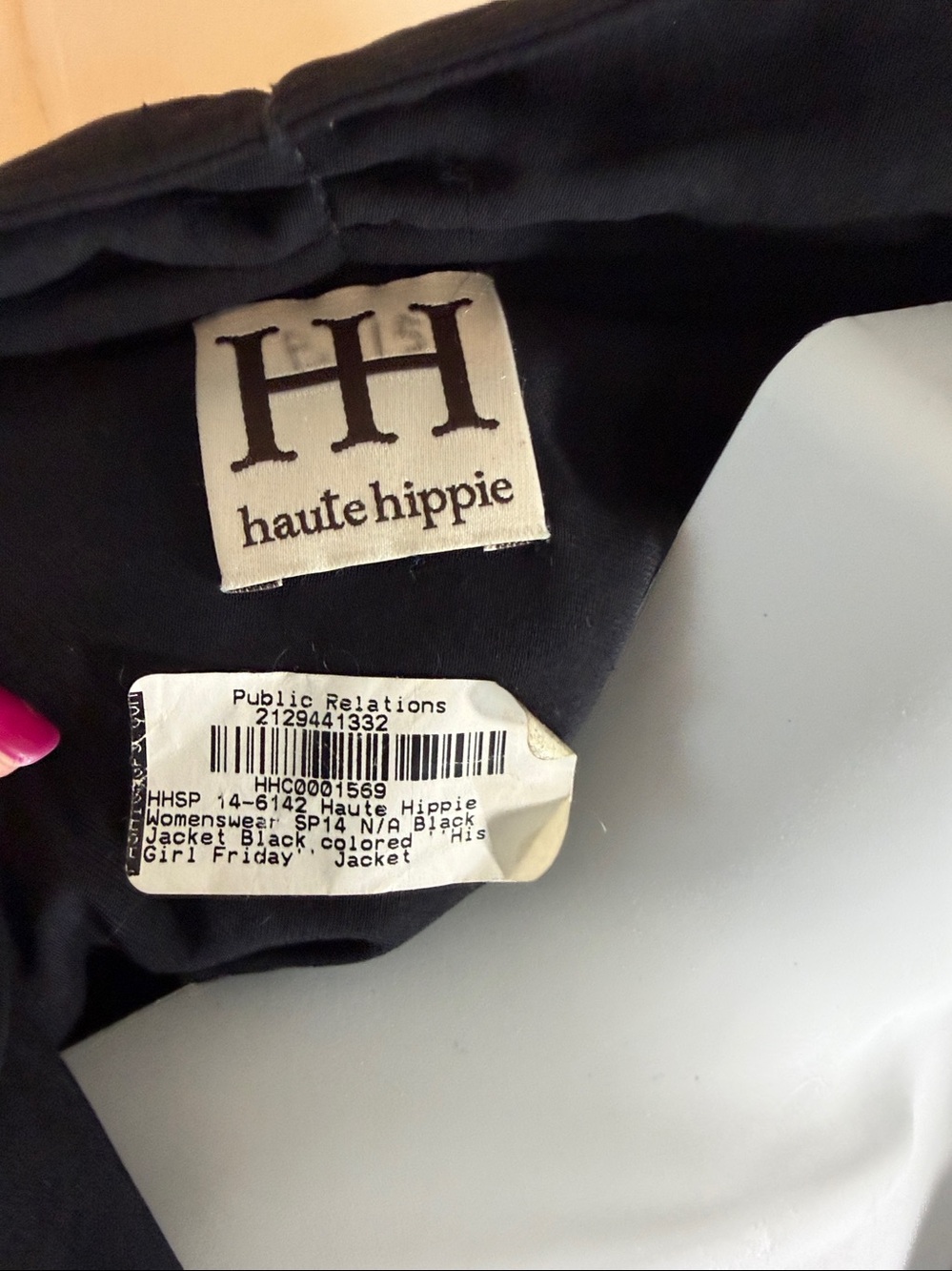 Est. Small Haute Hippie “His Girl Friday” Jacket Black Sample HHSP 14-6142 PR - Picture 2 of 10